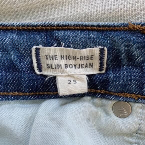 Madewell The High-Rise Slim Boyjean: Eco Edition (Sz 25) - Picture 13 of 14